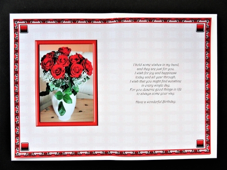 JJ BOUQUET OF ROSES FOR MOTHERS DAY INSERT BLANK by Valerie Spowart