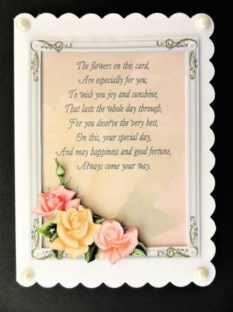 Floral Verse with Roses by Valerie Spowart