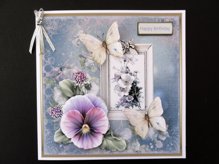 Pansy and butterfly by Valerie Spowart