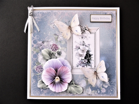 Pansy and butterfly by Valerie Spowart