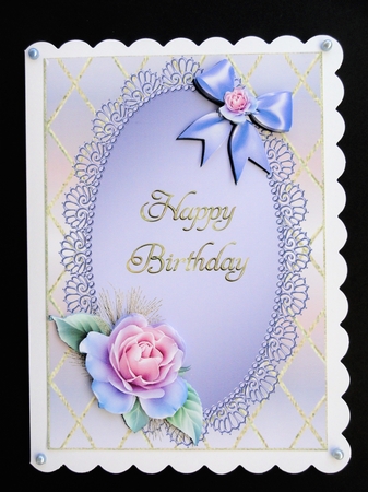 Lilac Roses Card Front by Valerie Spowart