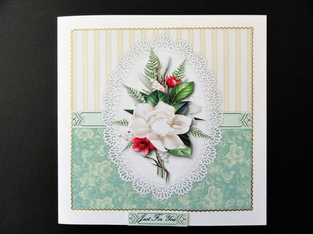 Lace Oval & Roses  by Valerie Spowart