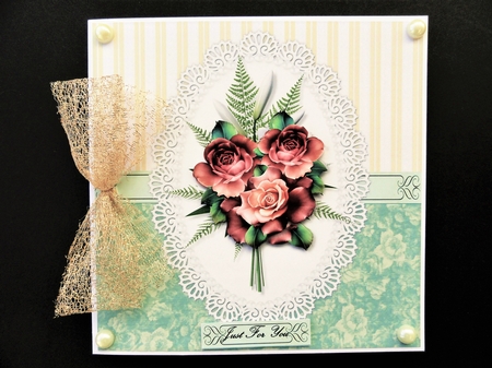 Oval lace Classic Roses by Valerie Spowart