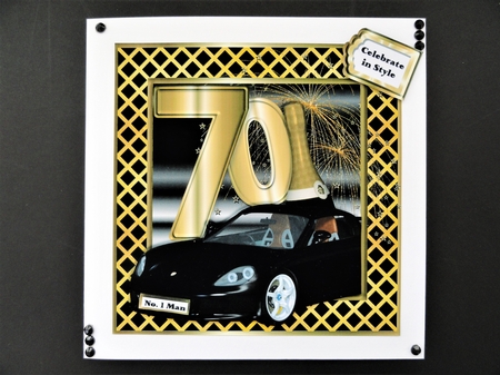Special Birthday Sports Car - Age 70 by Valerie Spowart
