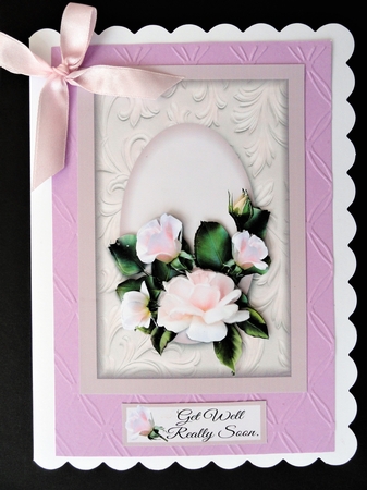 many greetings with pink roses by Valerie Spowart