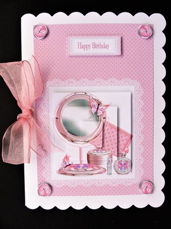 Girlie things card front for teenager. by Valerie Spowart