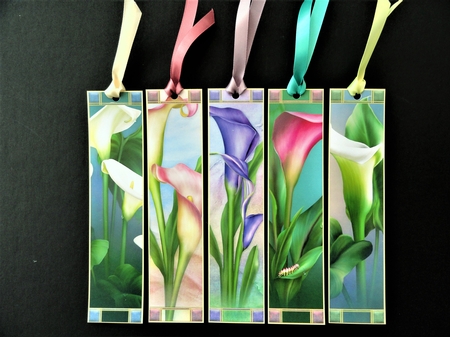 Beautiful Bookmarks - Calla Lilies by Valerie Spowart