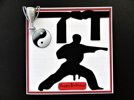 MARTIAL ARTS BIRTHDAY BLACK BELT by Valerie Spowart