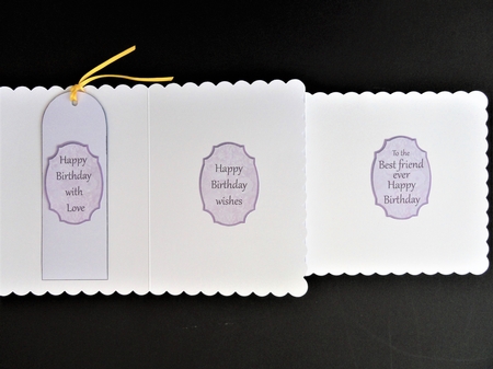 Birthday sentiments 2 -magenta pink floral by Valerie Spowart