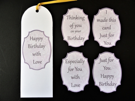 Birthday sentiments 2 -magenta pink floral by Valerie Spowart