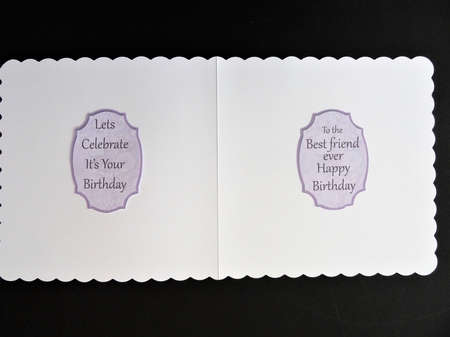 Birthday sentiments 2 -magenta pink floral by Valerie Spowart