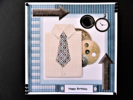 Male card Shirt & Tie 1 by Valerie Spowart