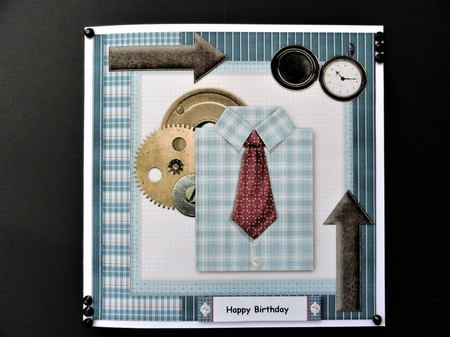 Male card Shirt & Tie 3 by Valerie Spowart