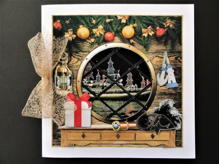 Galleon Cabin Chrsitmas View C by Valerie Spowart