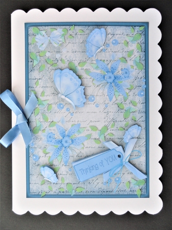 Pretty in Blue  Card Topper by Valerie Spowart