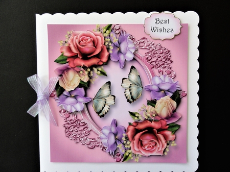 Beautiful Belle Roses & Butterflies by Valerie Spowart