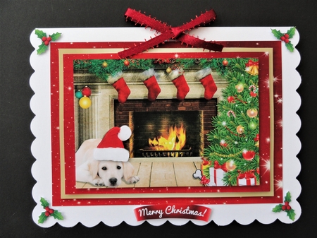 CHRISTMAS FIREPLACE  by Valerie Spowart