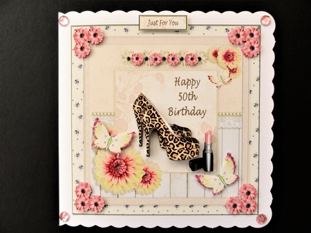 Happy 50th Birthday Topper by Valerie Spowart