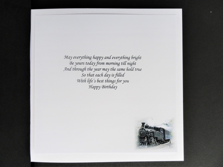 STEAM TRAIN INSERT UNIVERSAL by Valerie Spowart