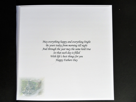 STEAM TRAIN INSERT FATHERS DAY by Valerie Spowart