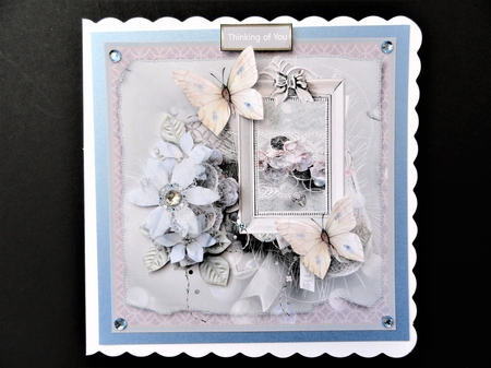 Flowers and butterfly by Valerie Spowart
