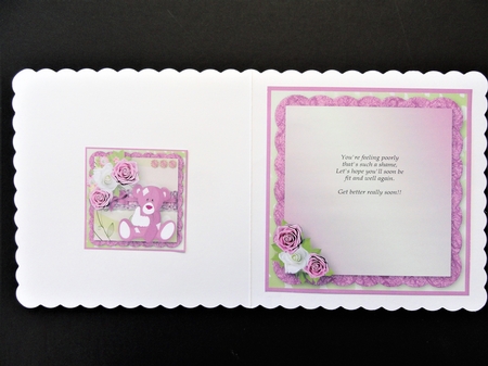 Poor Teddy Get Well Insert by Valerie Spowart