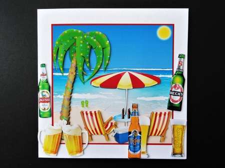 CHRISTMAS beach scene by Valerie Spowart