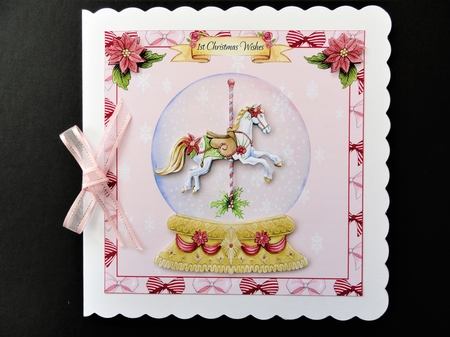FIRST CHRISTMAS GIRL 6x6 CARD CONCEPT SHEET GREAT VERSE by Valerie Spowart