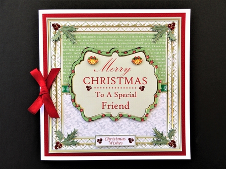 Merry Christmas To A Special Friend Vintage Topper by Valerie Spowart