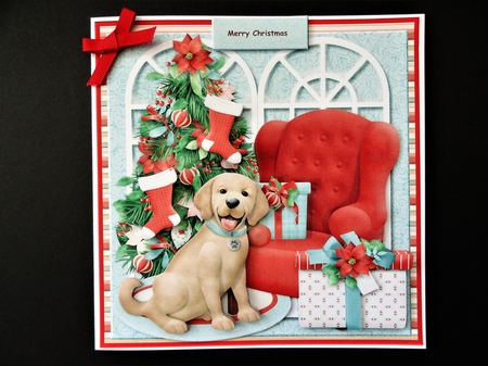 Christmas Windows Cute Dog Mini Kit by Valerie Spowart