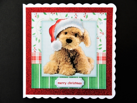 Cute Christmas Puppy Toppers by Valerie Spowart