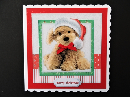 Cute Christmas Puppy Toppers by Valerie Spowart
