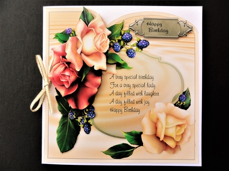 shaped cream roses mini kit by Valerie Spowart