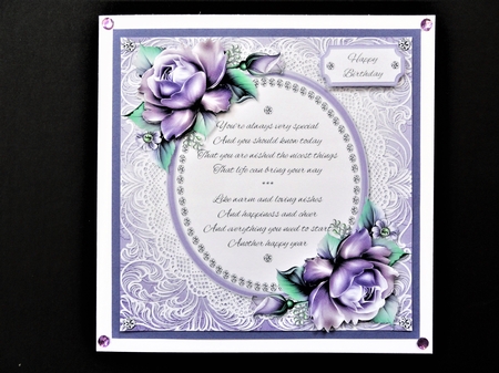 Birthday Verse Floral Lilac by Valerie Spowart