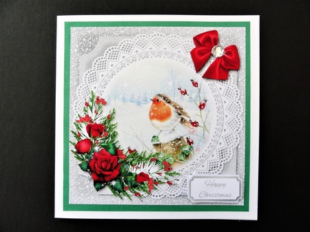 Robin Christmas Scene 1 by Valerie Spowart