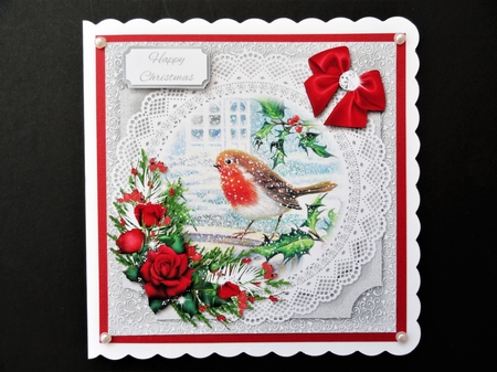 Robin Christmas Scene 3 by Valerie Spowart