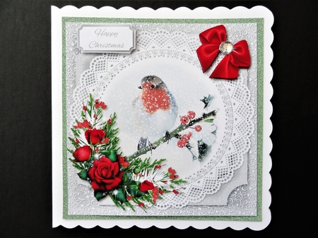 Robin Christmas Scene 6 by Valerie Spowart