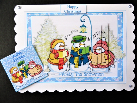 Caroling Snowmen 2 card design by Valerie Spowart