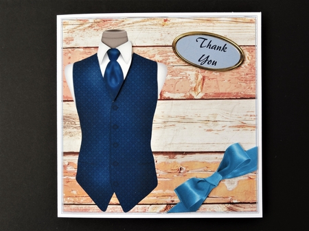 WAISTCOAT BIRTHDAY GET WELL GREAT DAY THANK YOU 1 by Valerie Spowart