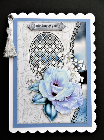 Lattice card Winter Flowers by Valerie Spowart