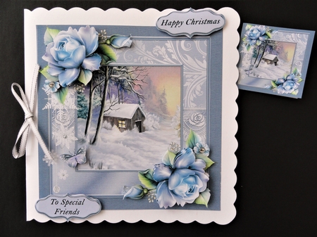 Winter Cabin Snowflakes & Porcelain Roses by Valerie Spowart
