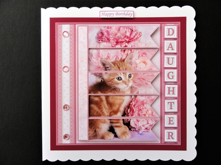 KITTEN & FLORALS 7.5 Alphabet and Age Quick Card Kit Create Any Name by Valerie Spowart