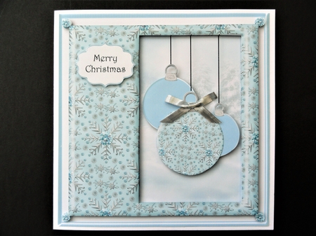 Jewelled Snowflake Bauble 8x8 by Valerie Spowart