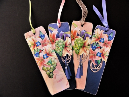 Downton Lilies bookmarks by Valerie Spowart