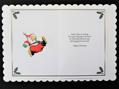 Santa Is Here Christmas Insert 1 by Valerie Spowart