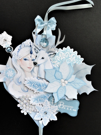 Snow Queen Wonderland Hanging Bauble Trio by Valerie Spowart