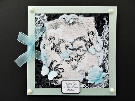 Blue and Black Butterfly Wishes  by Valerie Spowart
