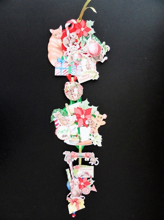 Through the Mouse Hole Christmas Party Hanging Bauble Trio by Valerie Spowart