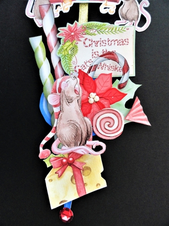 Through the Mouse Hole Christmas Party Hanging Bauble Trio by Valerie Spowart