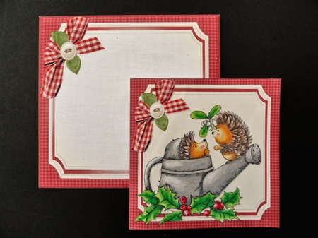 7x7 Hedgehog mistletoe kisses mini kit by Valerie Spowart
